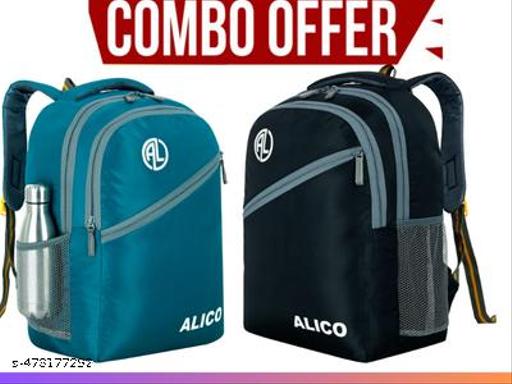 35 L Casual Waterproof Laptop Bag/Backpack for Men Women Boys Girls/Office School College Teens & Students COMBO 2 PICE