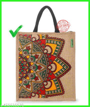 Golzia Jute Handbag is perfect for school, college, shopping and a lunch bag for the office