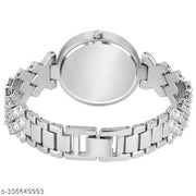 OHHO Special Edition Silver Dial & Silver Metal Bracelet Chain Analog Watch - For Women's-Ladies's-Girl's