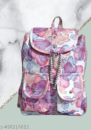 Voguish Girls Printed Backpack Floral Print
