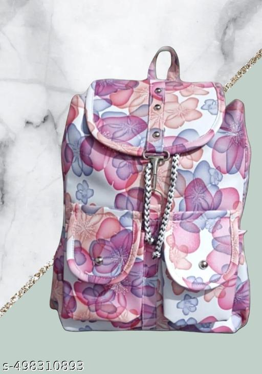 Voguish Girls Printed Backpack Floral Print