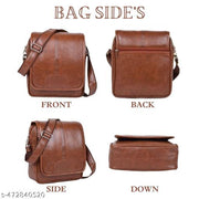 True Indian PU leather sling bag, Cross Body Bag Men’s | Stylish Shoulder Bag Men | Versatile Hand Bag for Men | Ideal for Travel & Office | Sling Bag Mini Passport Shoulder Strap Bag