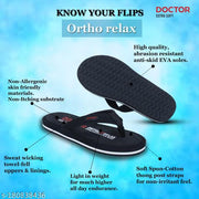 DOCTOR EXTRA SOFT D-32-Black Men's Orthopaedic Diabetic Comfort Daily Use Slippers & Flipflops