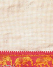Rashmika Saree with Jacquard Weaving || Ethnic Banarasi Silk Saree with Running bloues piece for girl's and women's Saree