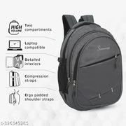 Bags & Backpack /college bag/school bag and office with rain cover  35 L (Grey)