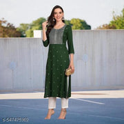 Women Georgette Printed Front Slit Kurta |Lace border/ dresses For Women | Party wear dresses| Gown for women | Long Gown for women | Ladies Gown \Anarkali Kurtis\Rayon Kurtis\Cotton Kurtis\Rayon Kurta Sets