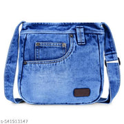 ZAINTO Premium Denim Sling Bag for Women Jeans cross packet bag for girls Blue Jeans Bag