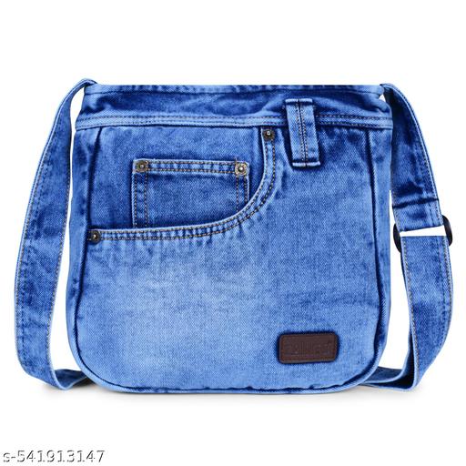 ZAINTO Premium Denim Sling Bag for Women Jeans cross packet bag for girls Blue Jeans Bag