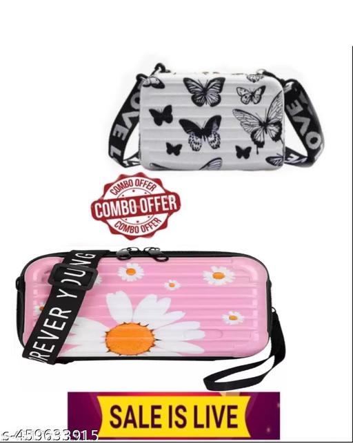Cute sling bag pack of 2 for girls and women