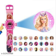 BlackFumes Barbie 24 Image Projector Digital Kids Watch (Pink) | Amazing Image Projector Doll Digital Kids Wristwatch