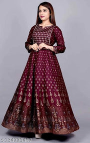 Printed Long Anarkali Kurta