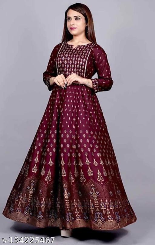 Printed Long Anarkali Kurta