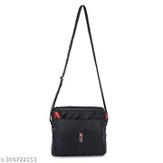 MIOS Essentials Men's Sling Bag Stylish Cross Body Travel Office Business Messenger Bag for MEN & WOMEN (WATERPROOF) (BLACK) LARGE SIZE 6L