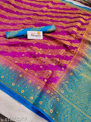 BALATON SAREE LAHARIYA STONE & SPECIAL JHALAR - WEDDING & PARTY WEAR