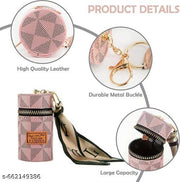 Lipstick Organizer Leather Lip Gloss Bag Mini Lipstick Case with Keychain Girls Travel Lipgloss Makeup Storage Holder for Purse Perfume, Fingernail Polish, Coin with Key Rings (pack of 1Multicolor)