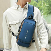 Valija Sling Bag for Men Stylish Crossbody Backpack for Men & Women, Anti-Theft Chest Bag with USB Charging Port