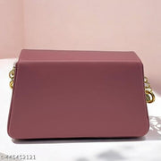 Stylish look sling bag,latest and trendy Sling Bag for girl & Women|Stylish Black Glossy Handbag with Gold Chain