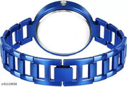 Best Quality Ethnic Blue Metal Chain Belt Analog Watches for Girls Watches for Women