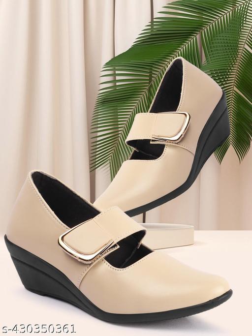 Romds Side Valcro Comfortable & Stylish Formal Light Weight Wedge Bellies for Girls and Women belly