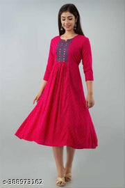 Trendy Printed Embroidery Kurti