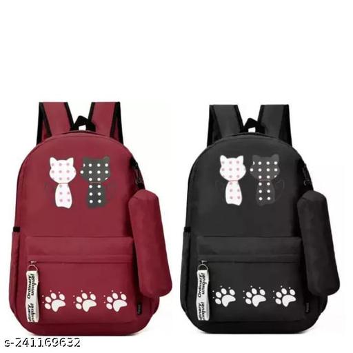 ARK FASHIONS Backpacks For Girls Latest Backpacks For School College Office Travel combo set(pack of 2)