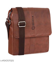 Stylish Brown Leather Sling Bag for Men | Enamour Premium Crossbody Messenger Bag with Adjustable Strap for Travel, Office, Casual & Use