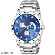Stylish Men Silver Stainless Steel Casual Watches