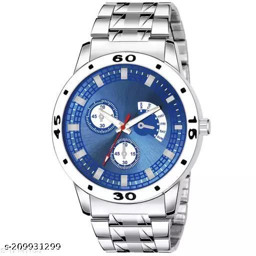 Stylish Men Silver Stainless Steel Casual Watches
