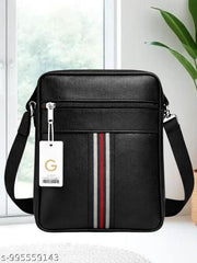 Men's Stylish Cross Body Sling Bag for 10 Inch Tablet | Leather Look Messenger Bag