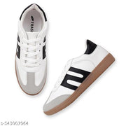Trase Casual Sneaker Shoes For Women | Soft Cushioned Insole | Sneakers For Woman | Lightweight | Comfortable | Stylish, Trendy Girls And Women Sneakers With Laces (42139, BLACK-WHITE)