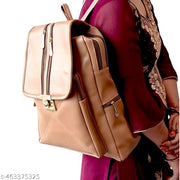 Backpack for Girls Women PU Leather Travel Bags Pithu Bag (LDPT01B)