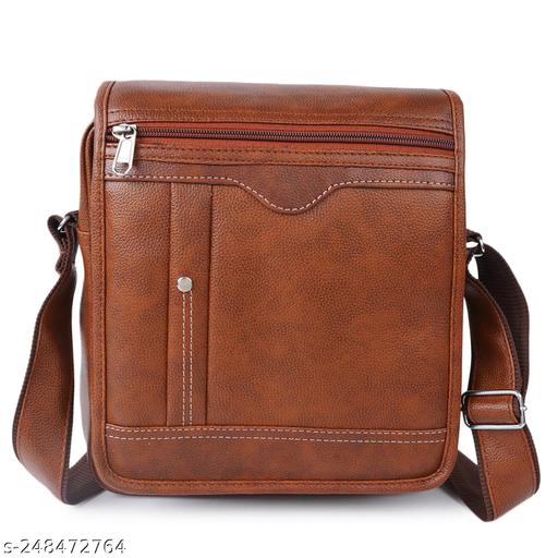 Stylish Travel Office PU Synthetic Leather Men's Sling Bag
