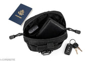 Belt Pouch Waist Bag 5x7 Inch Double Zip Black