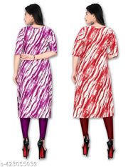 Women’s Casual Crepe Kurti | Beautiful Printed Ethnic Kurta for Women