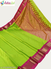Best Yeola Traditional Paithani Saree (Radiam And Rani)With Contrast Running Blouse cotton silk saree,paithani saree,