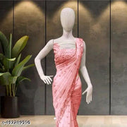 TDG present pure faux georgette saree with mirror stone work and three layer work embroidery design with stylish separate embroidery blouse piece for this season and party wear for women's n girls