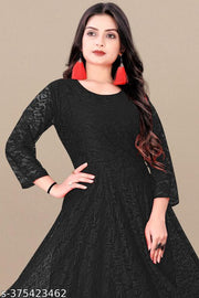 Net Embroiderd Anarkali Kurti Gown For Woman