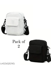 Women Mobile Messenger Bag Ladies Canvas Shoulder Long Strap for College, Travelling, Work