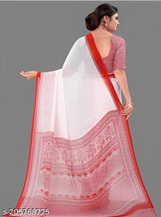 Beautiful !! Women Daily Wear Georgette Saree (red)  saree new colletion  saree new colletion cotton  saree new colletion party wear  saree new colletion 2023  saree new colletion net  saree new colletion black  saree new colletion silk