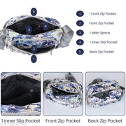 Crossbody Purse for Women, Nylon Waterproof Shoulder Purse, Messenger and travelling Bag Lightweight, Long Strap
