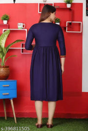 NEW LATEST BLUE EMB. GOWN
