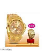 New Unique Stylish Rosra Full Golden For Men's Ring Free