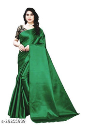 LOWEST PRICE FOR YOU SATIN SILK SAREE WITH JACQUARD BLOUSE