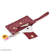 Women's Trending Printed Clutches/ Stylish Fashionable Clutch For Casual Wear, Occasion Wear & Party Wear (Maroon)
