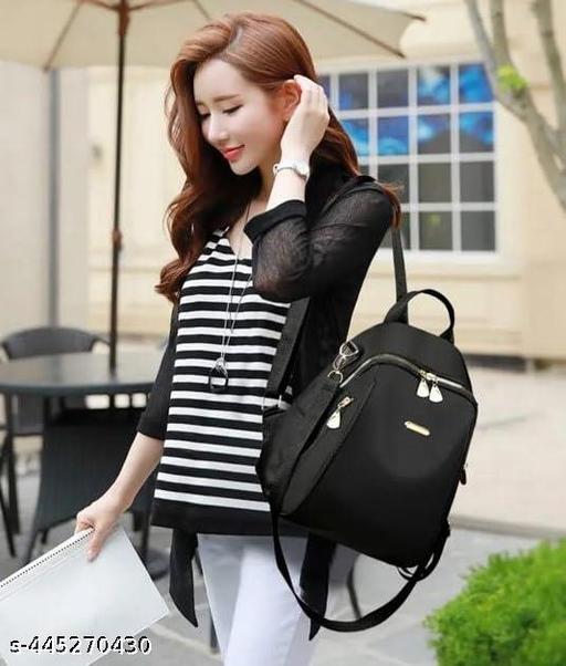 Multipurpose PU Leather Bag For Girls 20 L Size Can Easily Accommodate Books Lunch Box Bag