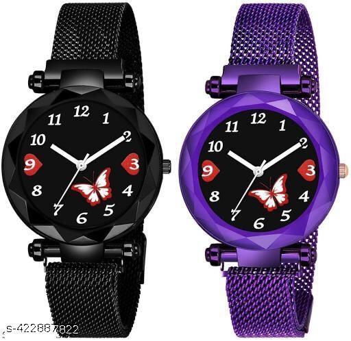 New design analog watch for women and girls(pack of 2)