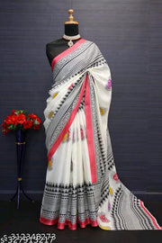 WARLI PRINTED KHADI SILK SAREE