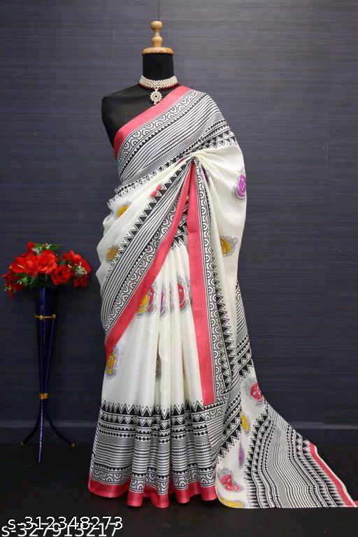 WARLI PRINTED KHADI SILK SAREE