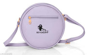 Purple Pu Fabric Premium Crossbody Bag For Women