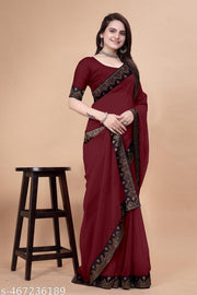 NEW LATEST HOTFIX DIAMOND AND TRANDING SWIROSKI SAREE  WITH SEPARATE BLOUSE